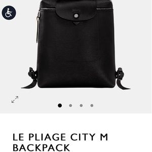 Longchamp Lepliage City M backpack - newer styled coated canvas